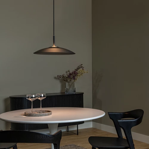 Lucide MENGA - Pendant light - Ø 40 cm - LED Dim. - 1x11W 2700K - Smoke Grey | Premium - atmosphere 1